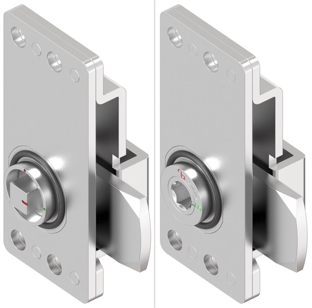 Safety cam lock with marking
